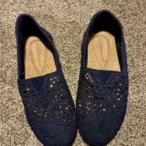 Cloudwalkers navy crochet Slip-On loafers